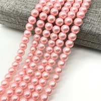 wholesale 6810mm color round glass beads bracelet necklace charm jewelry diy production 09