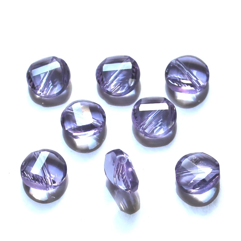Shangquan Twist Shape AAA Austrian crystal beads 10mm 50pcs Button glass for jewelry making bracelet DIY | Украшения и аксессуары