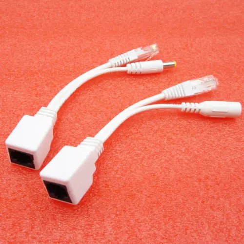 Power Over Ethernet Пассивный POE инжектор адаптер разветвитель кабель комплект белый|kit