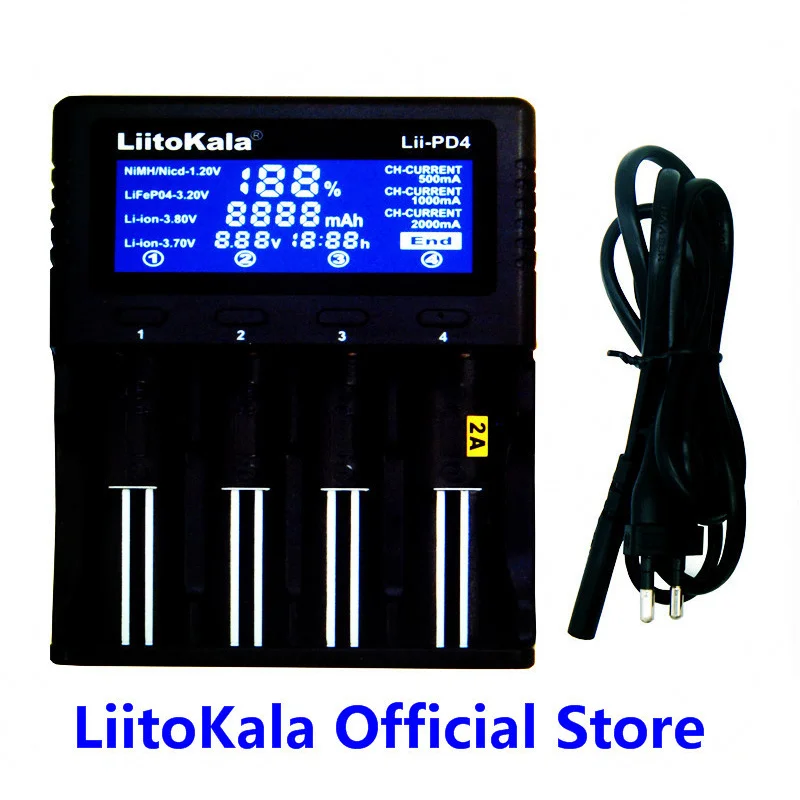 Зарядное устройство LiitoKala для литиевых батарей 18650 26650 21700 3 7 В/3 2 в/1 8 В ЖК дисплей