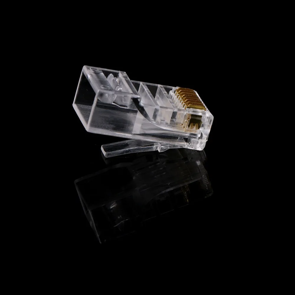 10 шт./компл. 8 контактный разъем RJ45 CAT6 Модульный Кристалл сетевой кабель вилки