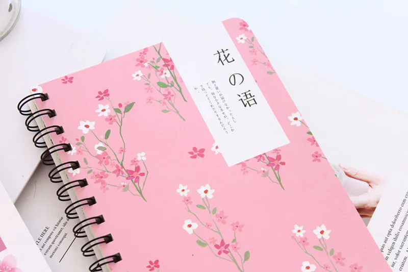 EZONE Sakura тетрадь Kawaii цветочный узор Coli Note Book для путешественника путешествие дневник Spial блокнот для записей студентов канцелярские принадлежности