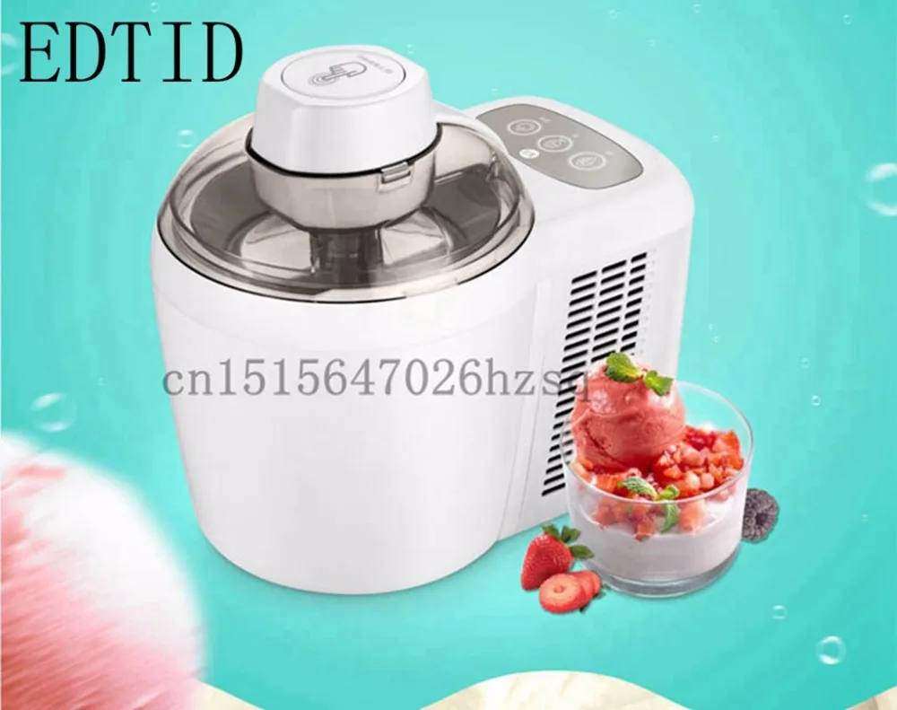 EDTID Full Automatic Ice-Cream Maker mini ice cream machine household intelligent 0.6L QT Capacity Frozen Yogurt Sorbet | Бытовая