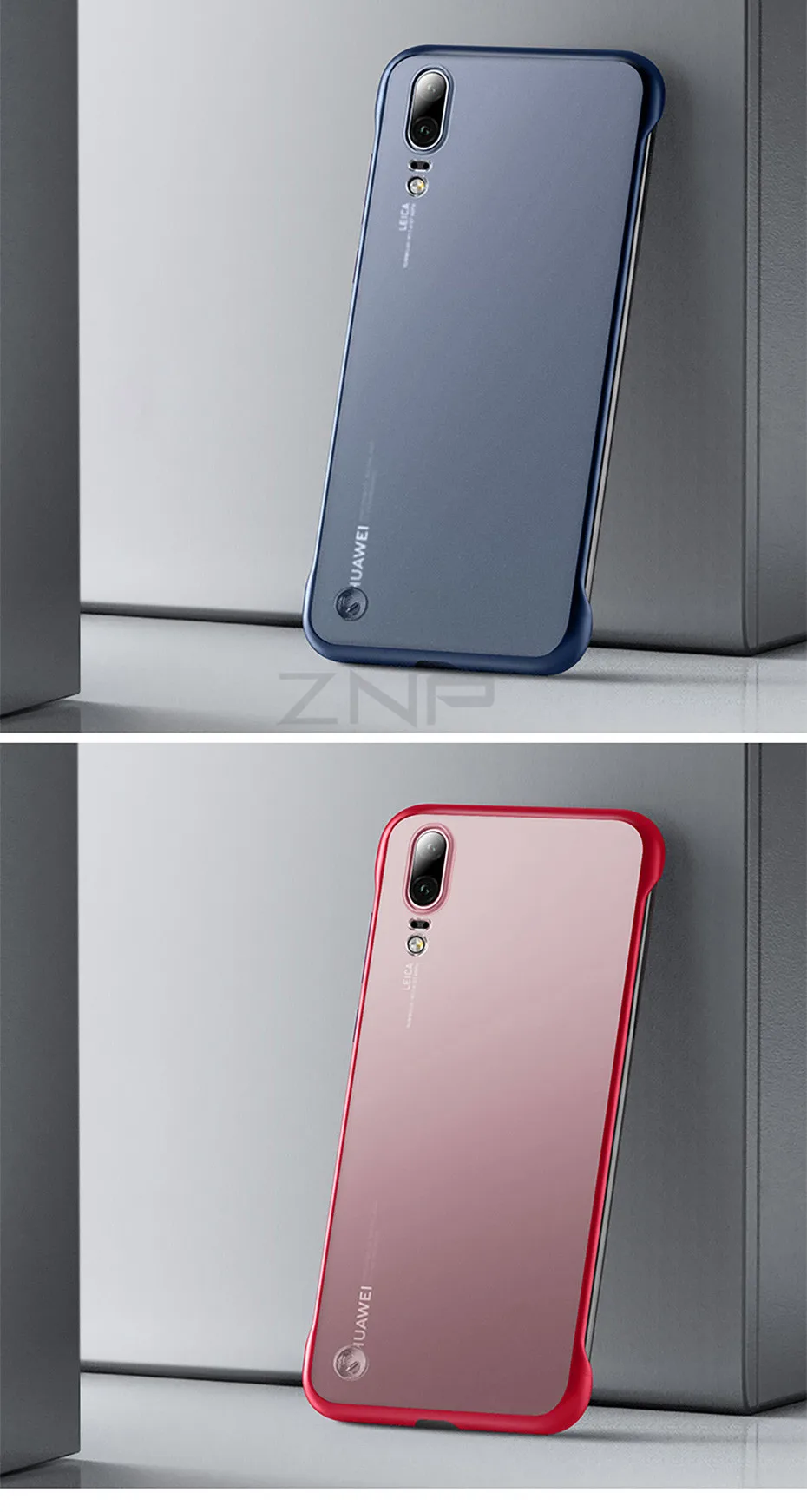 ZNP роскошный Бескаркасный матовый чехол для телефона huawei P30 P20 Pro полный чехол s для huawei mate 20 Pro P30 Honor 20 Pro Чехол в виде ракушки
