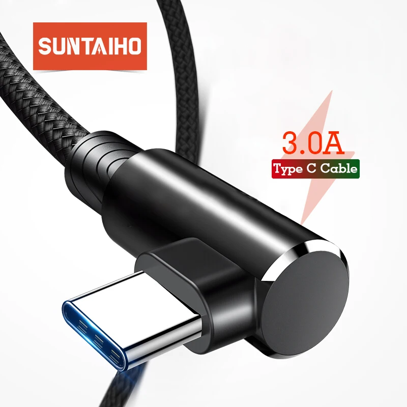 Suntaiho Тип usb C кабель для samsung примечание 9 S8 redmi note 7 шнур провод зарядки самсунг 90