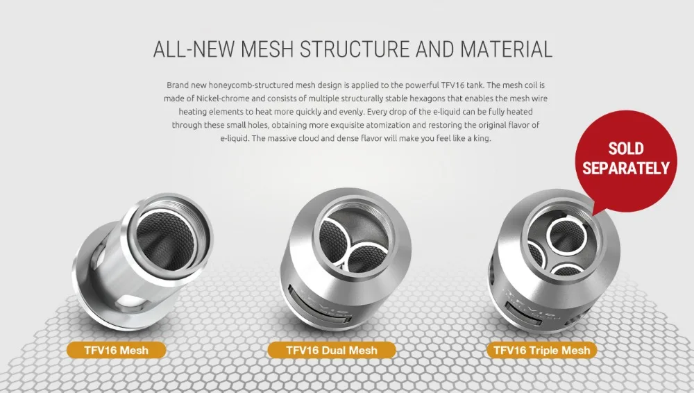 3 шт./лот SMOK TFV 16 сетка катушка 0.17ohm Двойная сетка 0.12ohm Тройная сетка 0.15ohm коническая сетка 0.2ohm головка для TFV16 Танк Mag P3 Vape
