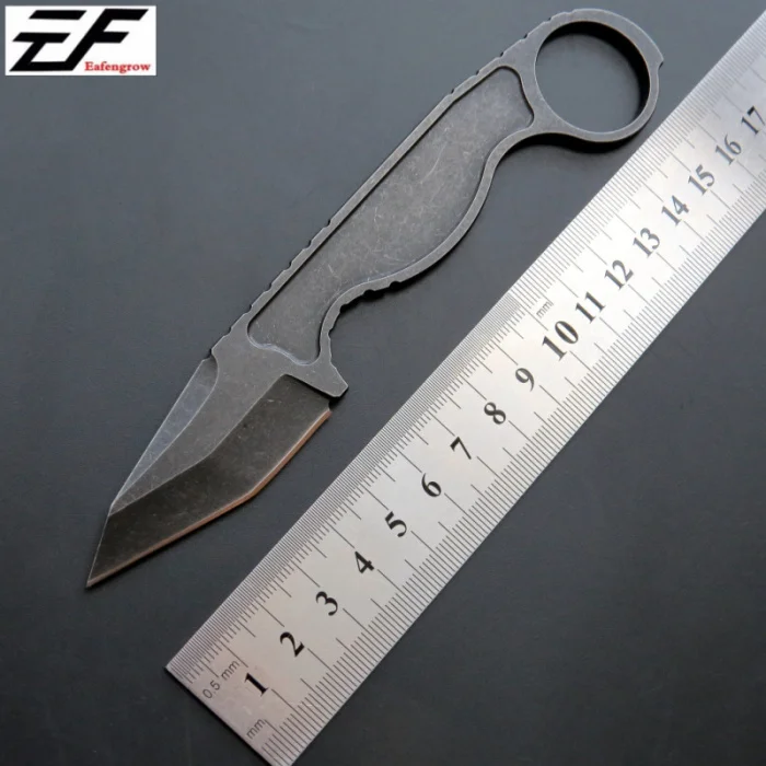 A2 Eafengrow C1101 прямой нож для мытья камня лезвие для поверхности ANT D2 стальной инструмент охотничий нож Открытый походный Нож EDC - Цвет: A2