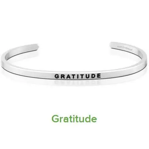 gratitude Любовный браслет ободряющие цитаты браслеты 316L женское из нержавеющей стали вдохновляющие ювелирные изделия серебро любовь браслеты для женщин - Окраска металла: gratitude