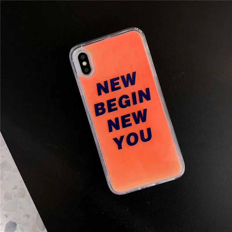 DISCASE светящийся динамический песок чехол для телефона iphone 8 7 6 6s plus X XR XS MAX ярких