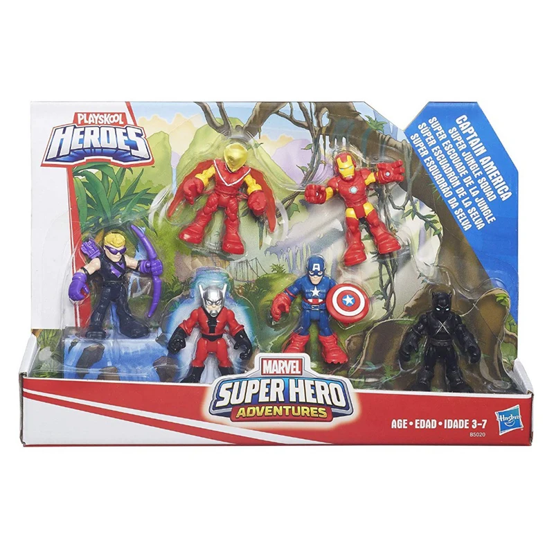 Фигурки Мстителей Marvel, супер герой, фигурки героев, Приключения капитана Америки, супер отряд джунглей