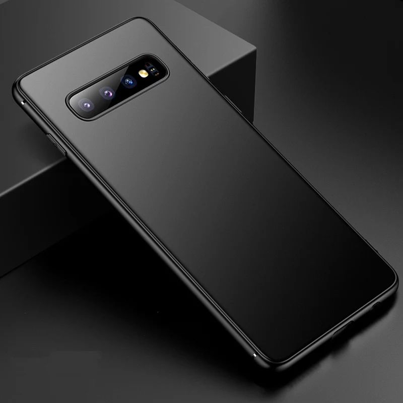 Черный ITEUU ультра-тонкий ТПУ Мягкий противоударный матовый чехол для samsung Galaxy S10E S10 плюс S9 S8 чехол s крышка корпуса S10 S10PLUS S10E S9PLUS S8PLUS S9 - Цвет: Черный