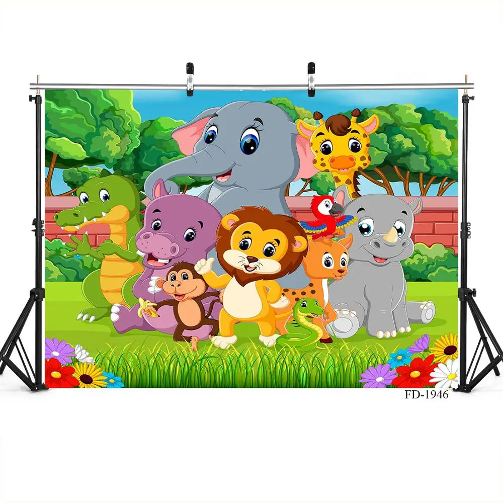 Вечерние виниловые фоны для студийной фотосъемки с изображением животных сафари
