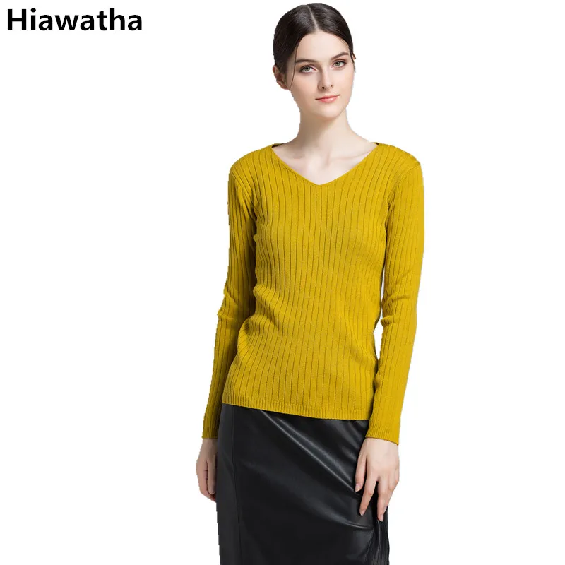 Гайавате осень-зима Одноцветный пуловер женское платье с v-образным воротом