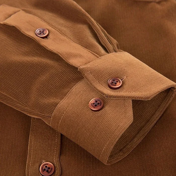 Camisa/весенне-осенняя мужская рубашка высокого качества вельветовые с длинным рукавом однотонные удобные мягкие повседневные Брендовые мужские рубашки больших размеров 4XL