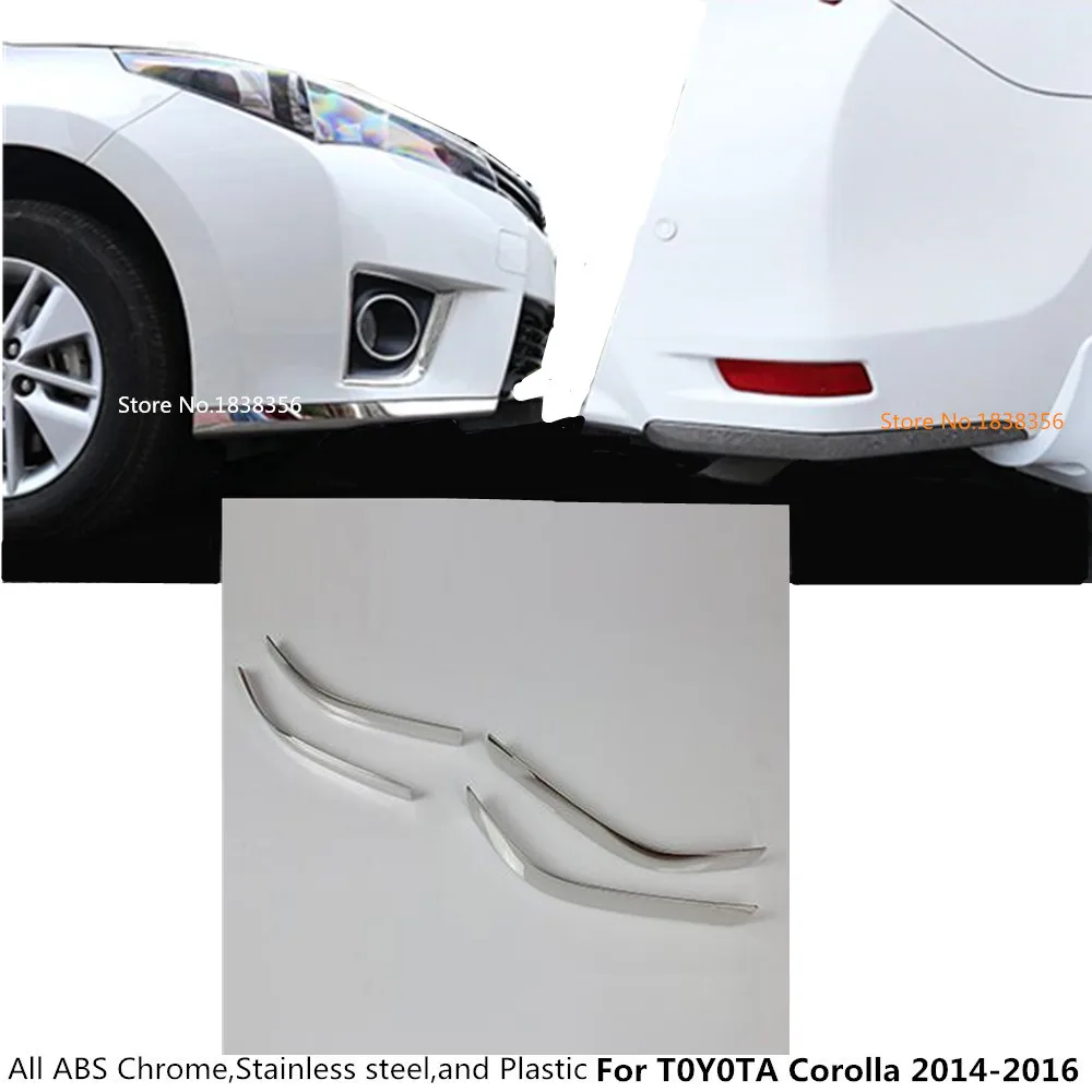4 шт. накладки из нержавеющей стали на передний и задний бамперы для Toyota Corolla Altis 2014
