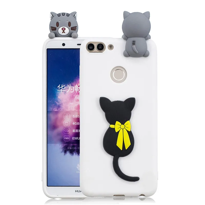 3D Милый Панда Единорог кактус силиконовый чехол для телефона на Fundas huawei P Smart/P Smart чехол Coque для женщин и детей