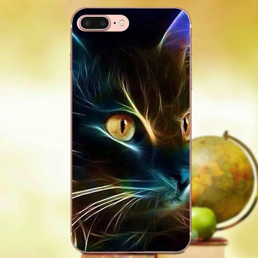 Для Xiaomi Redmi Note 2 3S 4 4A 4X 5 5A 6 6A Pro Plus TPU шаблон телефон свет Фрактальный Кот