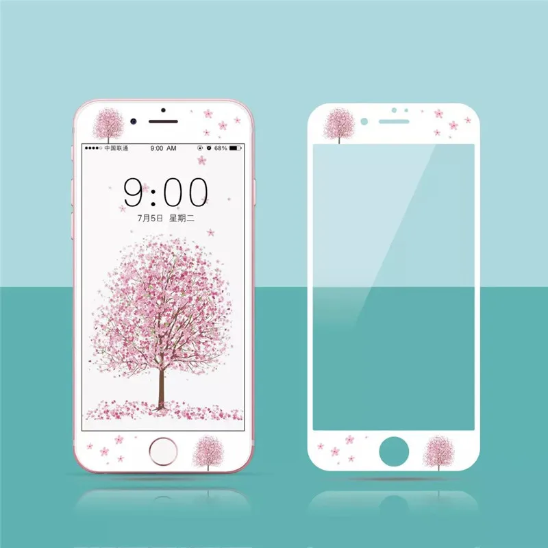 3D мягкое закаленное стекло для iPhone 8 7 plus полное покрытие защита экрана прекрасные