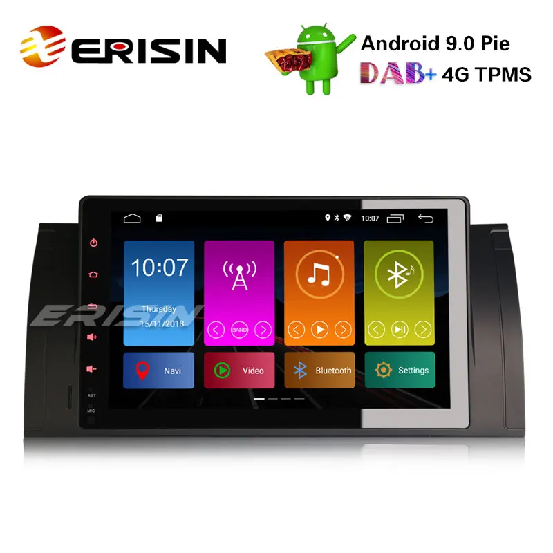 Erisin ES2993B 9 &quotAndroid 0 автомобильный стерео GPS Sat Nav TPMS 4G DAB + Wifi для BMW 5 серии E39 E53 X5