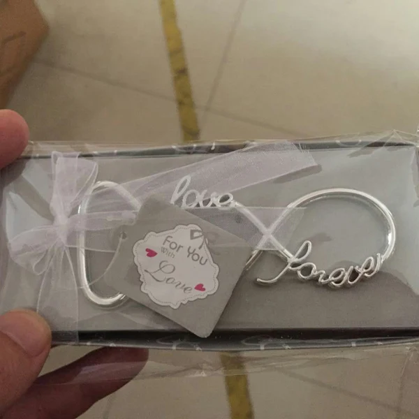 100 шт./лот новейший хромированный открывалка для пивных бутылок forever love свадебные