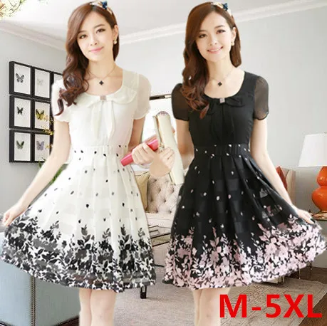 2017 Летняя женская одежда для мам цельнокроеное платье большого размера с