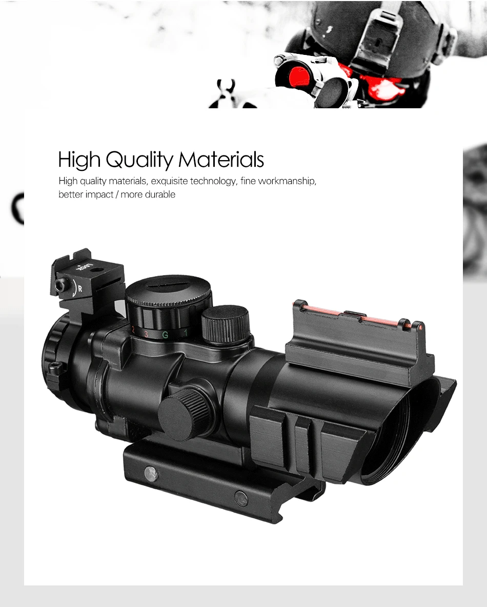 4x32 Acog прицел 20 мм ласточкин хвост рефлекторная Оптика прицел тактический прицел для охотничьего ружья винтовка страйкбол снайперская Лупа пневматический пистолет