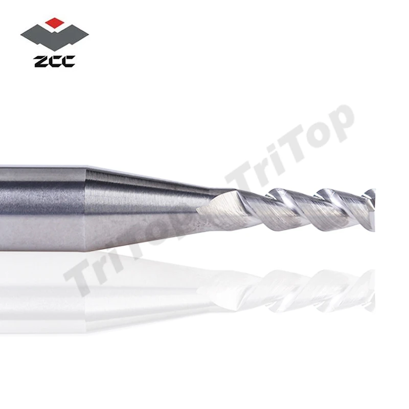 

5pcs/pack AL-2E-D1.5 ZCC.CT solid Carbide 2 flute cnc End mill 1.5mm D4 Shank milling cutter aluminum alloy machining