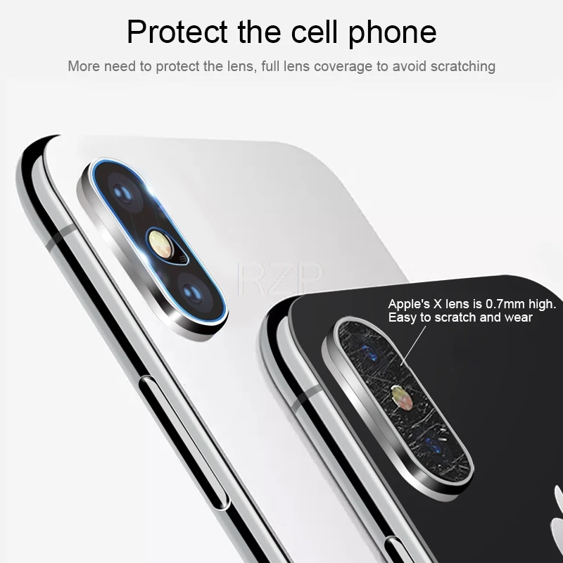 RZP объектив камеры закаленное стекло для iPhone X XS Max XR 5 5S 5C SE 6 6s 7 8 Plus Защитная пленка