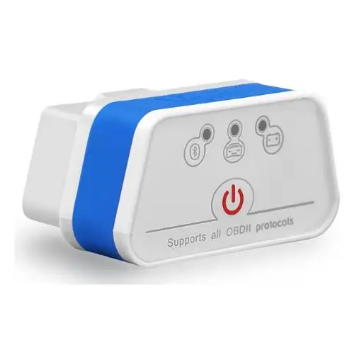 Vgate iCar2 ELM327 Bluetooth OBD 2 сканер Икар 2 Мини elm 327 Авто obd2 диагностический инструмент Интерфейс для android протоколы бортовой диагностики версии II - Цвет: WHITE BLUE