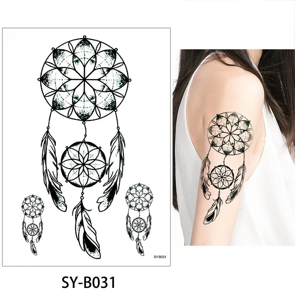 SY-B031 21*15 см glaryyears 24 конструкции 1 лист SY-B Временные татуировки Поддельные Черный Цветок Наклейка Водонепроницаемый тела Книги по искусству татуировки стикеры Henna - Цвет: SY-B031