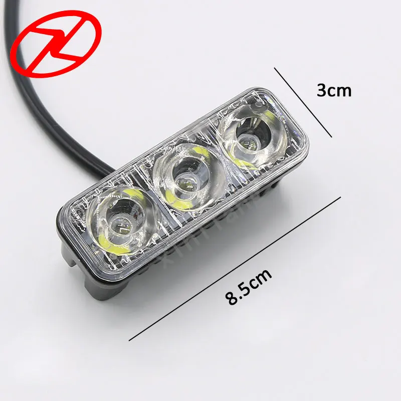 2 шт. водонепроницаемый универсальный 3 светодиодный алюминий высокой мощности