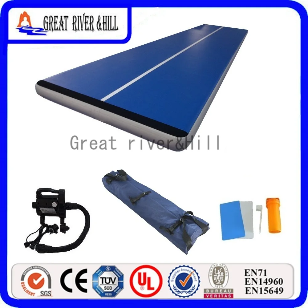 

china inflatable jumping mat gymnastic airtracks for water 10m x 2m