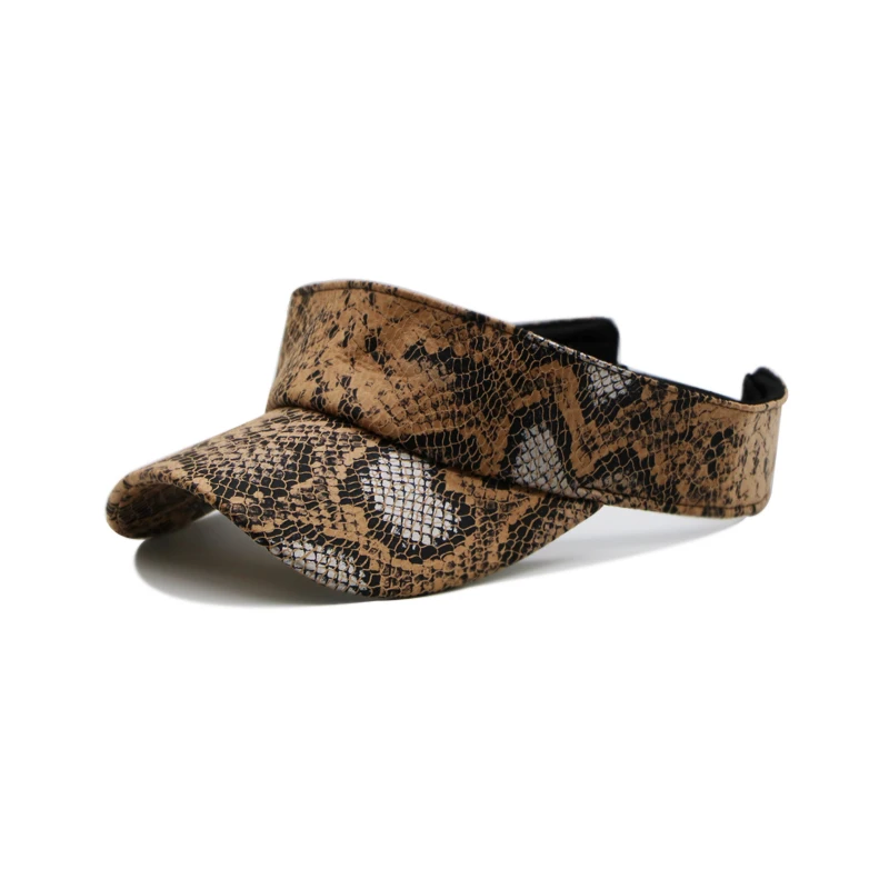 Летняя новая дизайнерская шляпа с принтом змеи пустым верхом модная