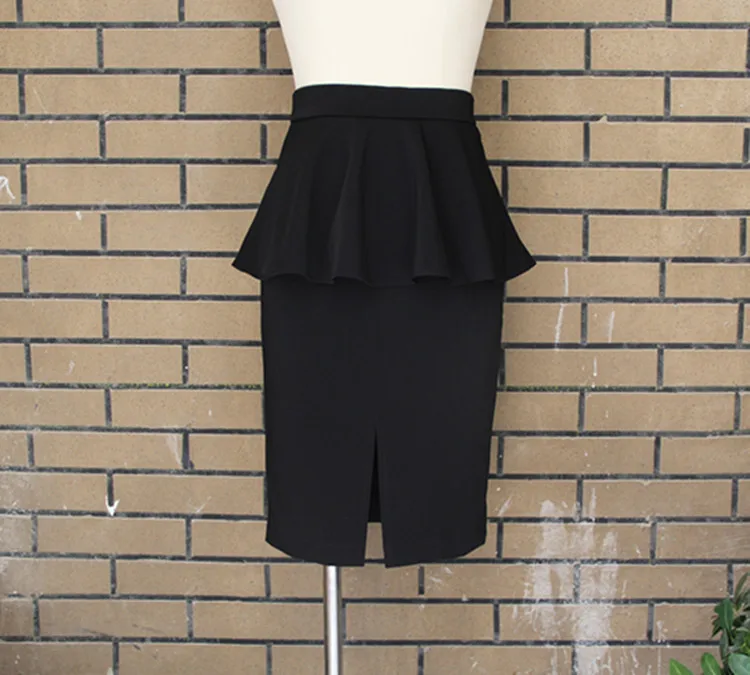 Женская юбка с оборками и разрезом завышенной талией|slit pencil skirt|skirt ladiesfashion skirt |