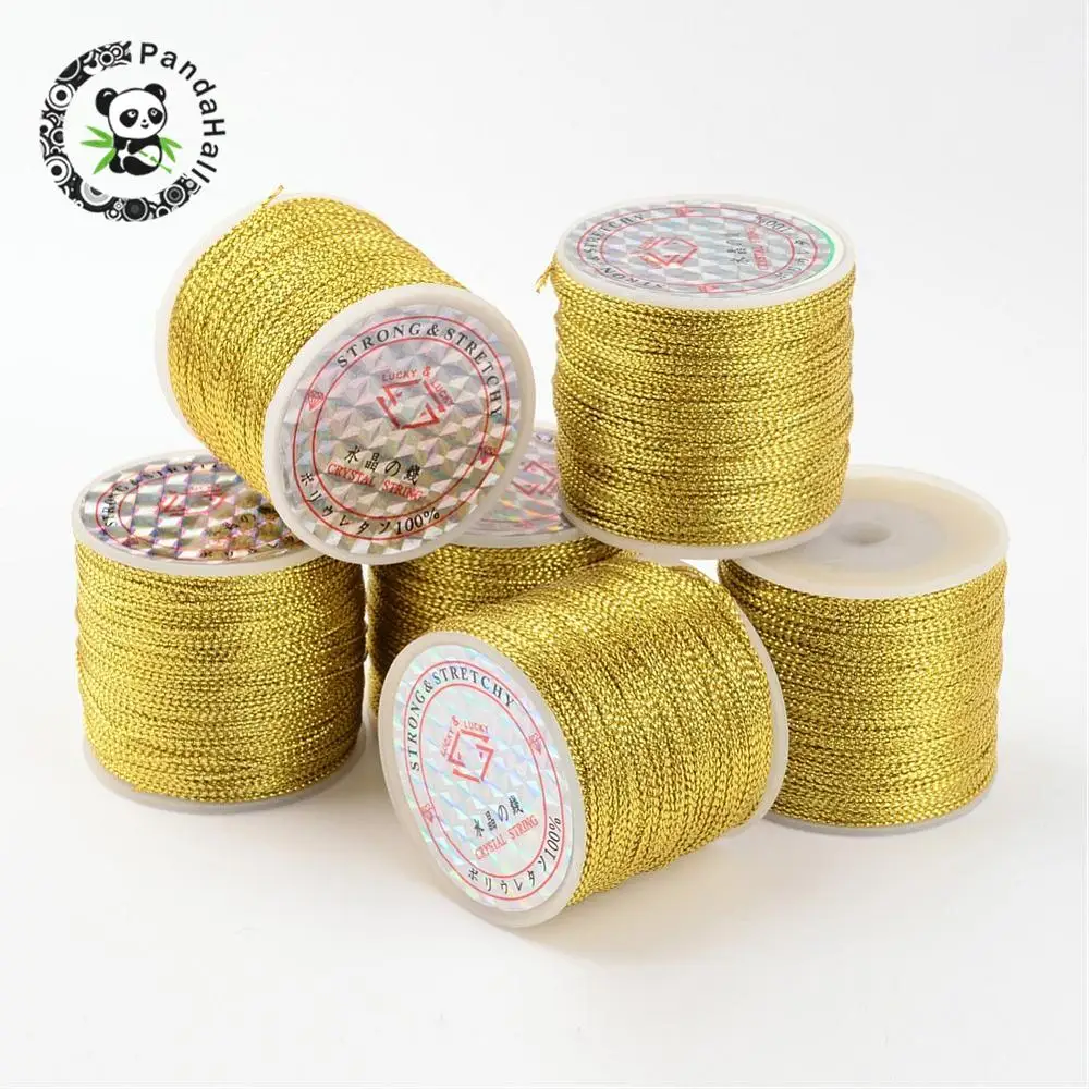 

0.8mm Golden Metallic Cord for Jewelry Making DIY 100m/roll,10Rolls/lot