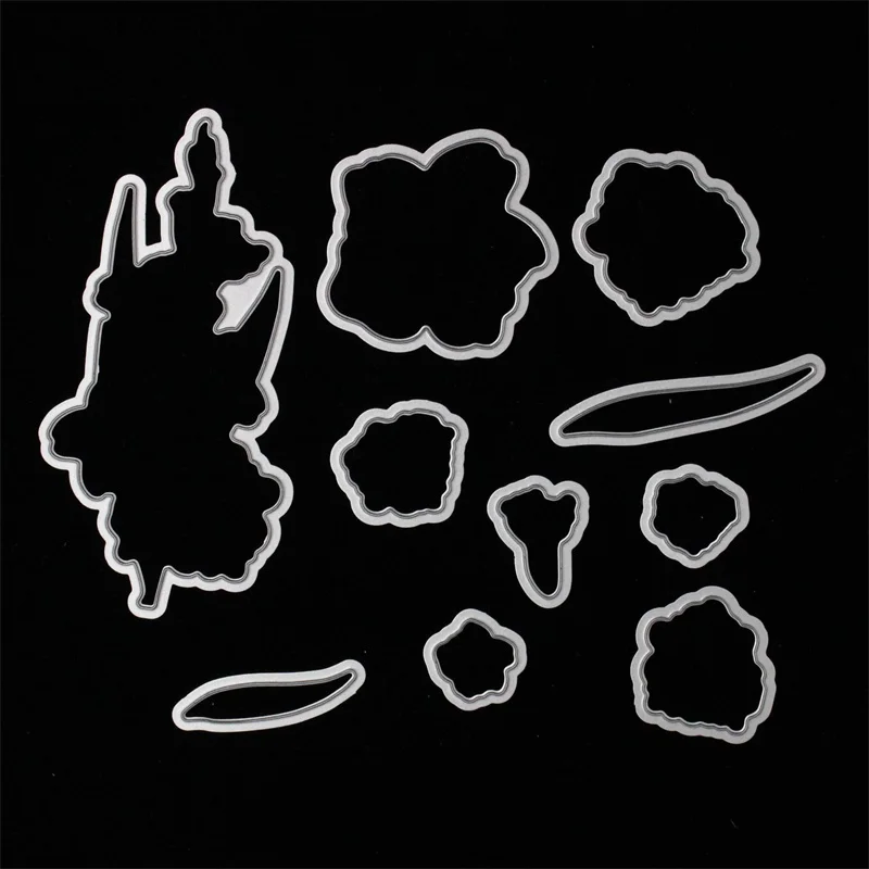 Прозрачные силиконовые штампы KSCRAFT с цветами или вырубными штампами для