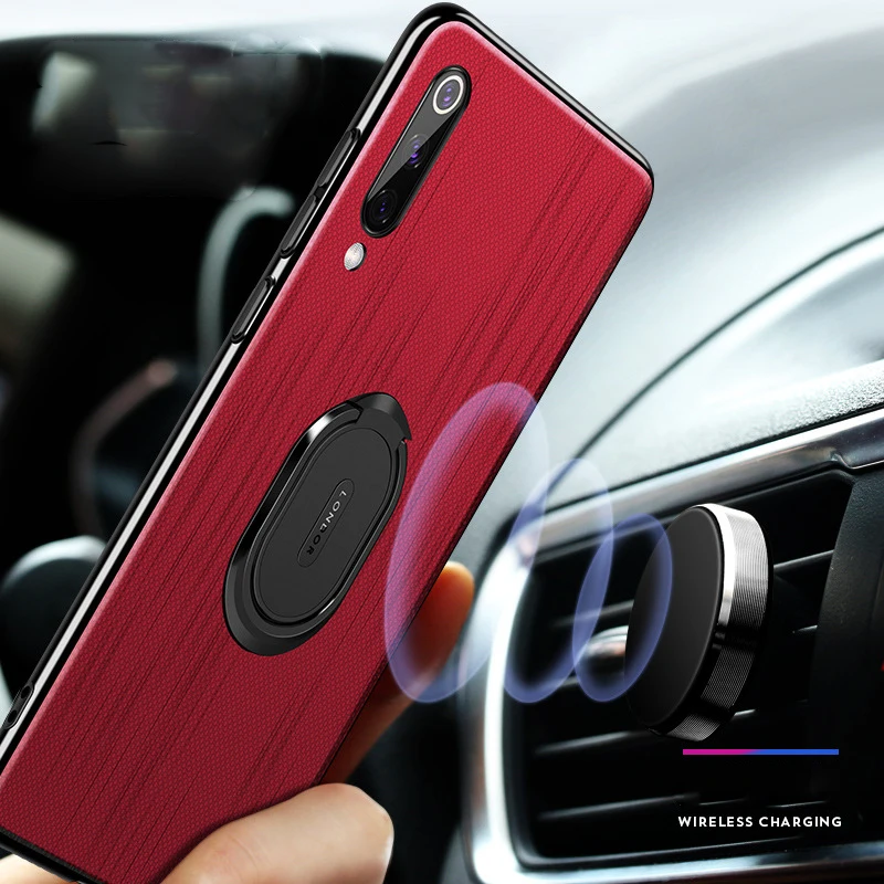 Чехлы Mi9 из искусственной кожи для Xiaomi Mi 9 чехол 6 39 '' держатель кольца на палец