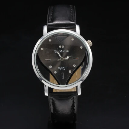 Fashion Casual Women Dress Watches Top Brand Leather Strap Ladies Quartz Wristwatch Luxury Female Clock Heart Shape Watch Gift