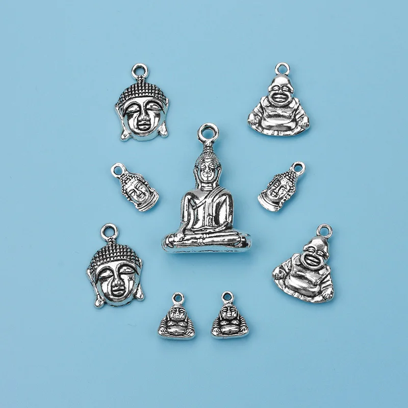 9 шт./лот подвески из смешанного металлического сплава под старину серебряного