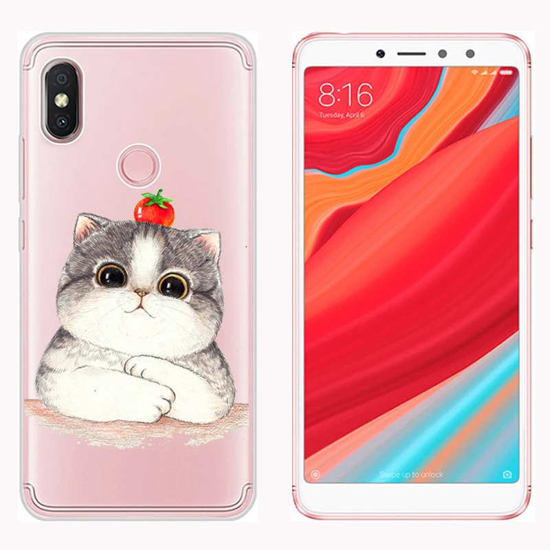Мягкий чехол из ТПУ для Xiaomi Redmi S2 5 99 дюйма прозрачные силиконовые чехлы с рисунком