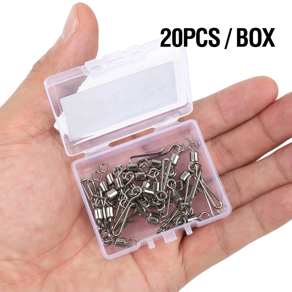 20 PCS DONQL 10/20/50 шт рыболовные Вертлюги разъем 2#-10# кирпечей из глины кнопки Pin Вращающийся шарнир для рыболовный крючок Приманка для карпа на рыбалку аксессуары - Цвет: 20 PCS
