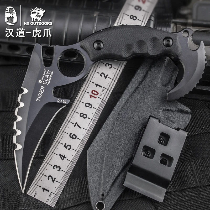 HX на открытом воздухе CS GO D2 нож Тактический фиксированный коготь ножи, G10 ручка 60Hrc выживания охотничий Карманный крутой нож, кемпинг Спасательный Инструмент