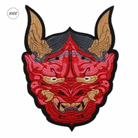 xicc big size red tauren cartoon chinese nationality embroidery patch iron on jacket cow head thermal stickers on clothes iron