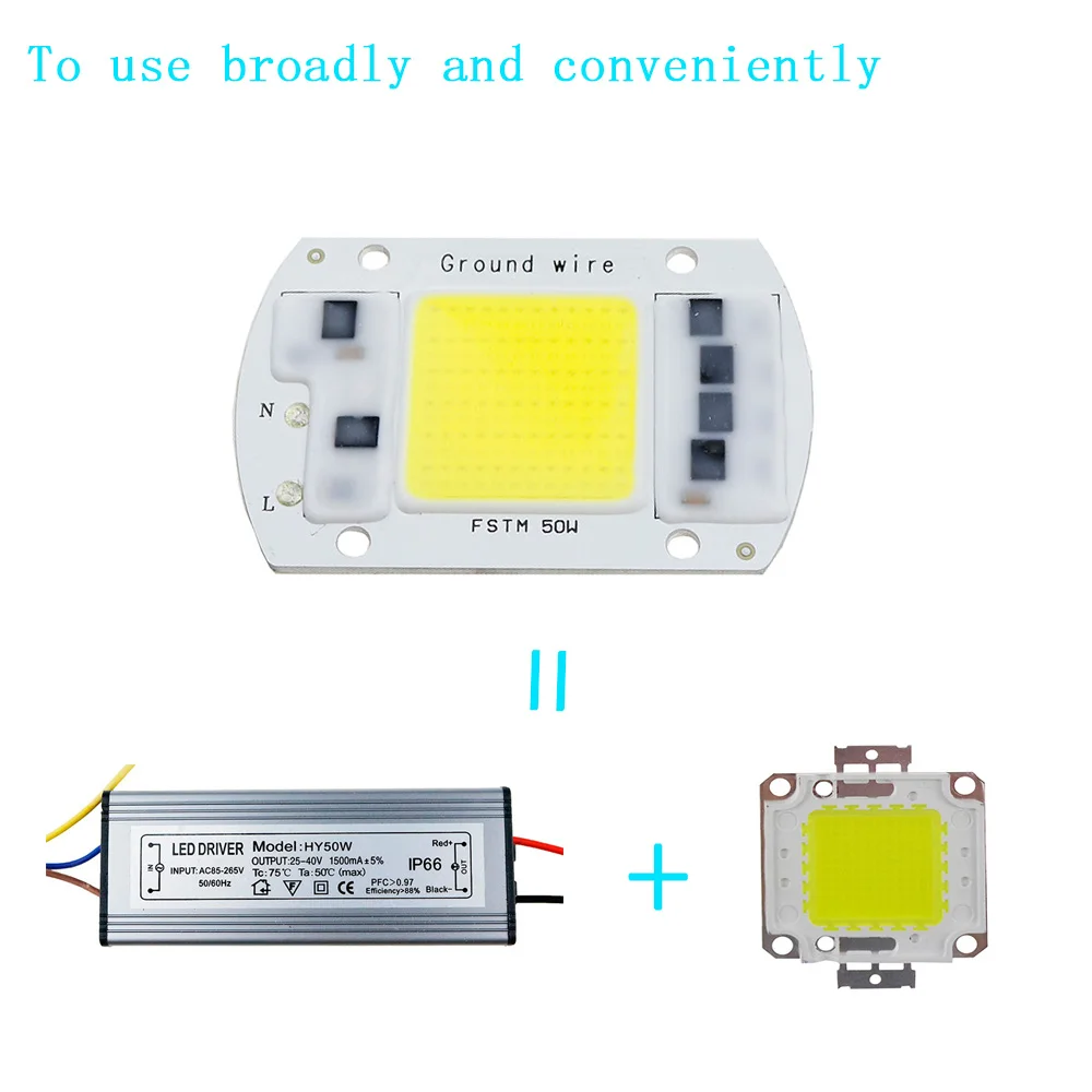 

1pcs COB LED Light Source Chip 20W/30W/50W Smart IC LED Light Bulb Source For DIY Lamp Floodlight Spotlight 220V 230V 240V JQ