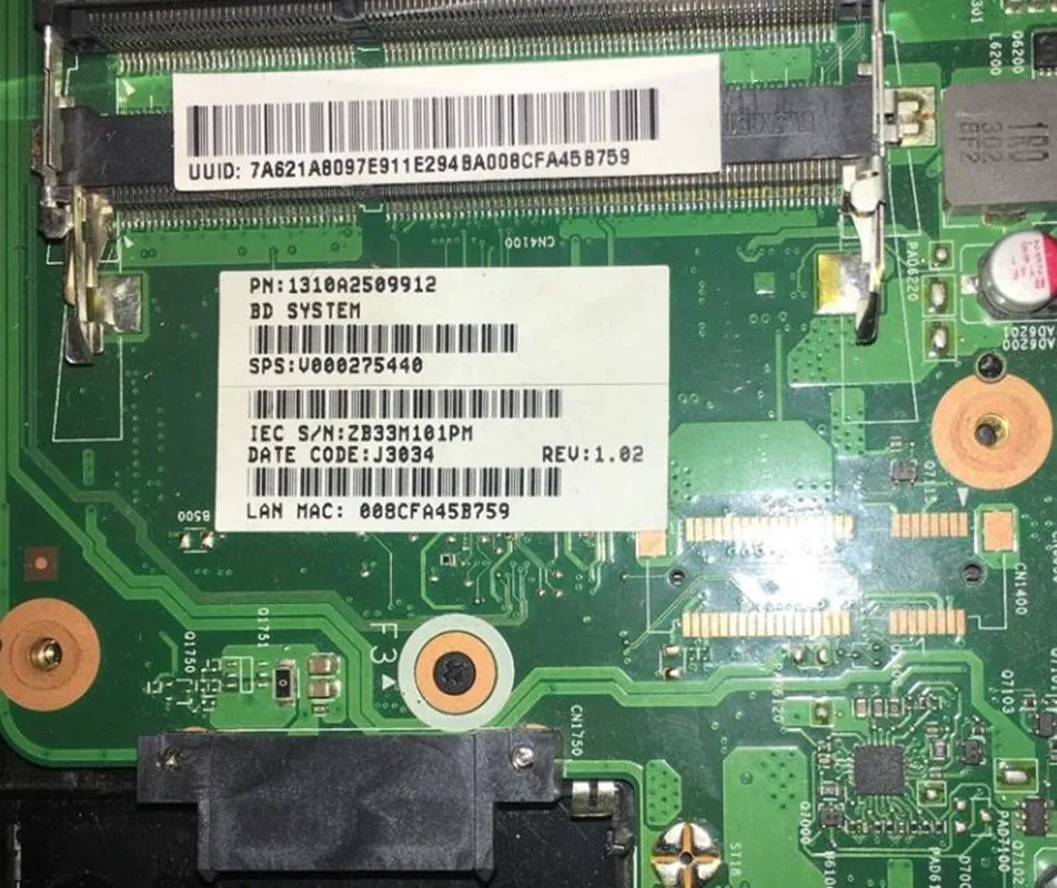 Материнская плата для ноутбука Toshiba S855 L855 L850 DK10FG-6050A2509901-MB-A02 HD 7670M V000275440 MB 100%