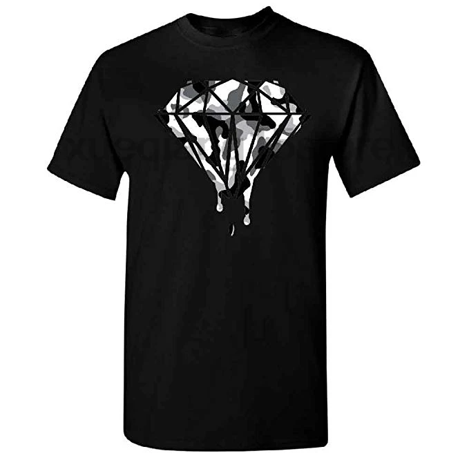 Белый Камо плавления плачет Diamond Для мужчин футболка | Мужская одежда