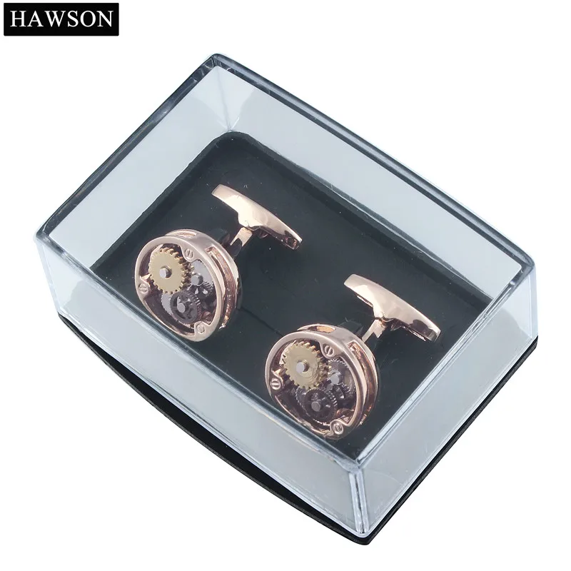 HAWSON запонка двигатель links рубашка для мужчин Slim Fit для мужчин бизнес запонки со встроенным механизмом