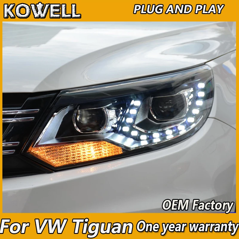 Автостайлинг KOWELL для фар VW Tiguan новинка 2013 светодиодные фары фасветодиодный DRL