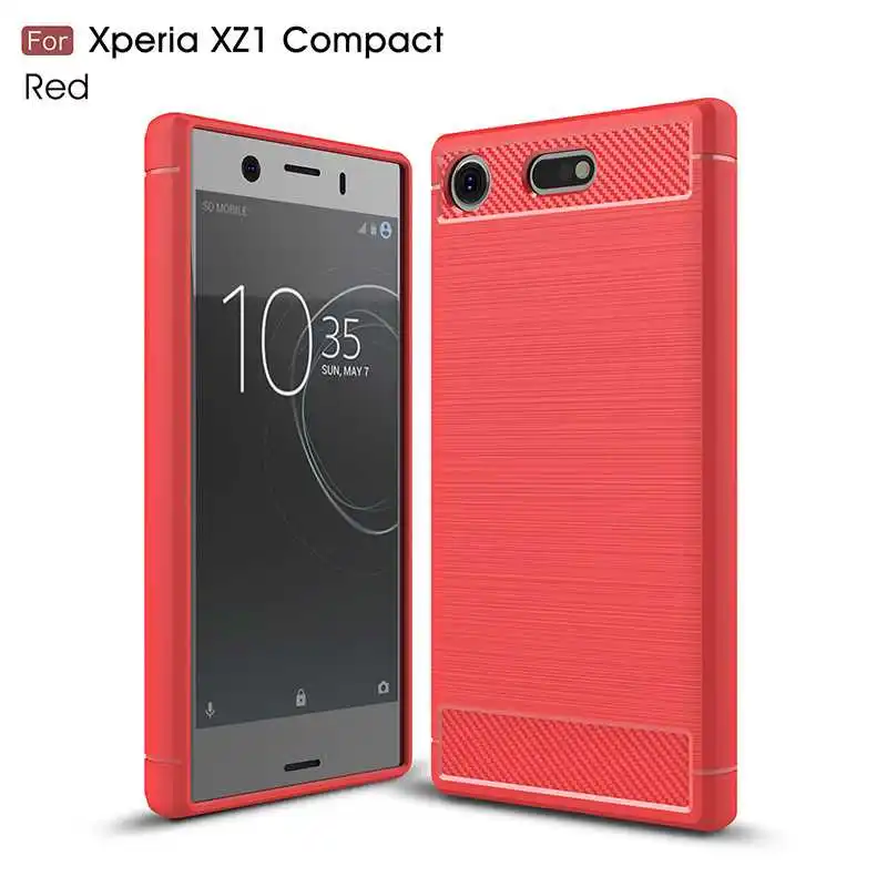 Модный противоударный мягкий силиконовый чехол Mokoemi 4," для sony Xperia XZ1 Compact, чехол для sony Xperia XZ1 Compact, чехол для телефона - Цвет: Red