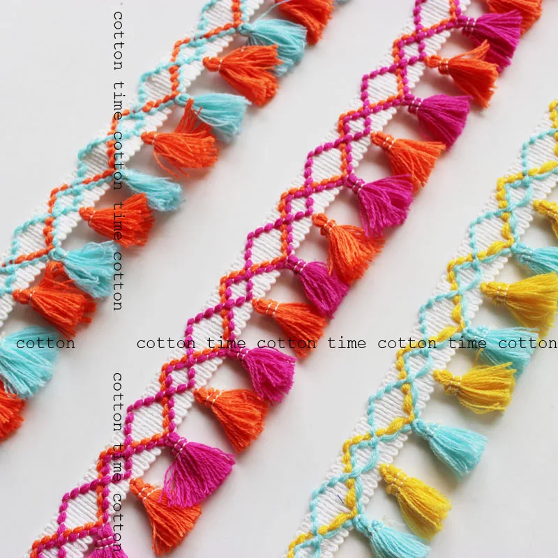 8 ярдов отделка кисточкой с бахромой 5 см 3 цвета смешанные кружевные кисточки